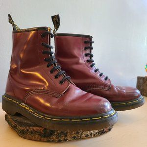 Made in England 90s DR MARTENS CHERRY BOOTS vintage docs mie shoes UK 5 women 7